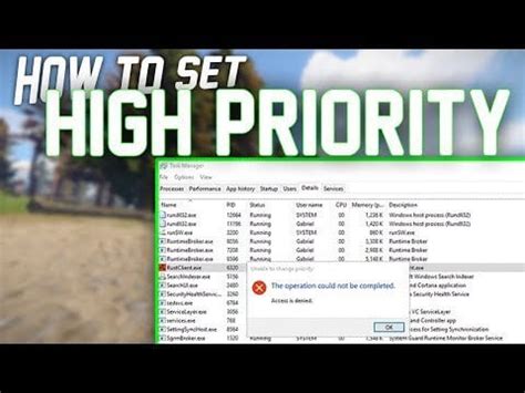Image result for How to Set Rust to High Priority