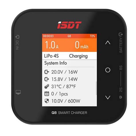 ISDT Q8 BattGo 500W 20A High Power Battery Balance Charger Discharger ...