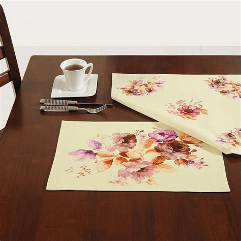 Buy SWAYAM Floral Print Placemat- Set Of 6 from Swayam at just INR 1099.0
