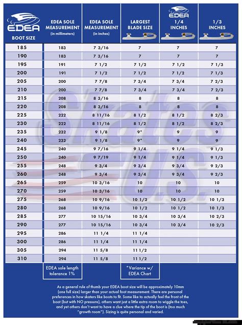 ICE SIZING CHARTS - Skates US