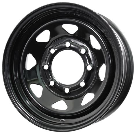 eCustomrim Trailer Wheel 16 in. X 6 in. 8 Lug Black Steel Rim Wheel ...