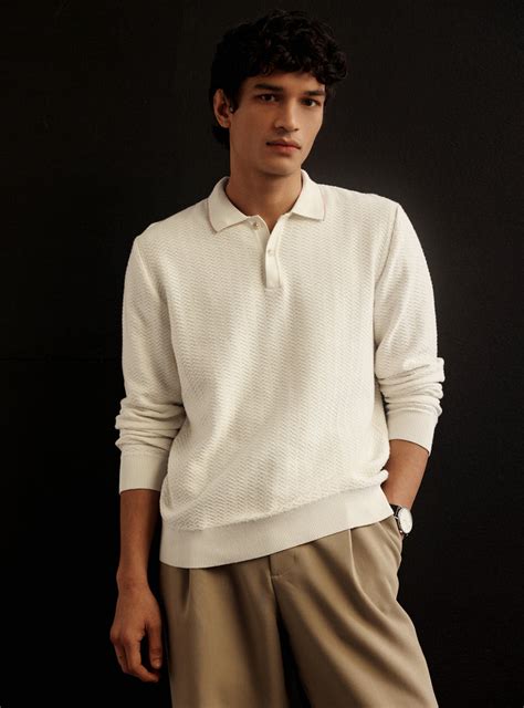 Buy Zicron White Cotton Blend Pullover | Casual Off-White Structure ...