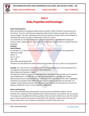 Ratio-and-proportion - What Is This Module About? An important method ...