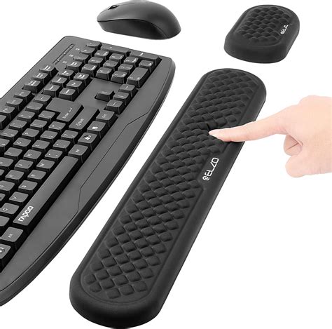 ELZO Wrist Rest for Keyboard and Mouse, Soft Memory Foam Wrist Support ...
