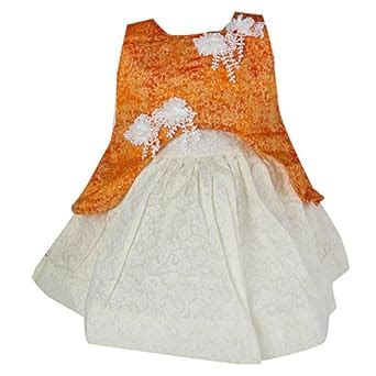 Buy BIDHAN Charming Yellow Sleeveless Dress at Amazon.in