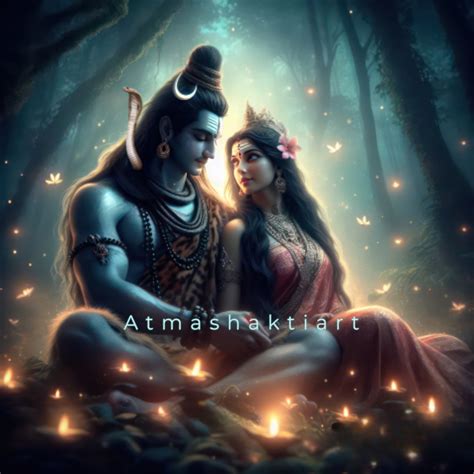 Lord Shiva and Goddess Parvati , Shiva and Shakti, Gauri Shankar ...
