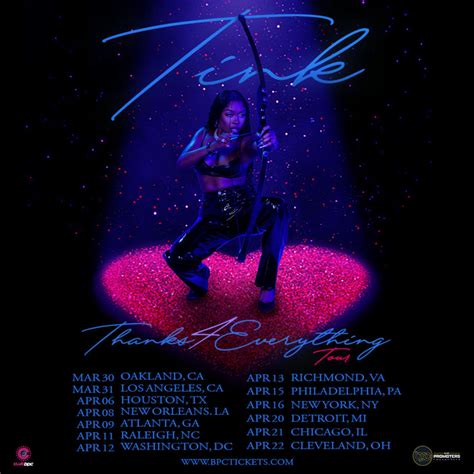 TINK ANNOUNCES “THANKS 4 EVERYTHING” TOUR IN PARTNERSHIP WITH THE BLACK ...