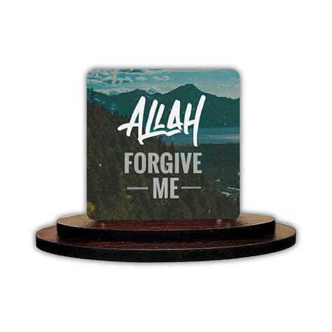 Buy SIGNOOGLE Allah Forgive Me Islamic Quotes Wooden Car Dashboard Idol ...