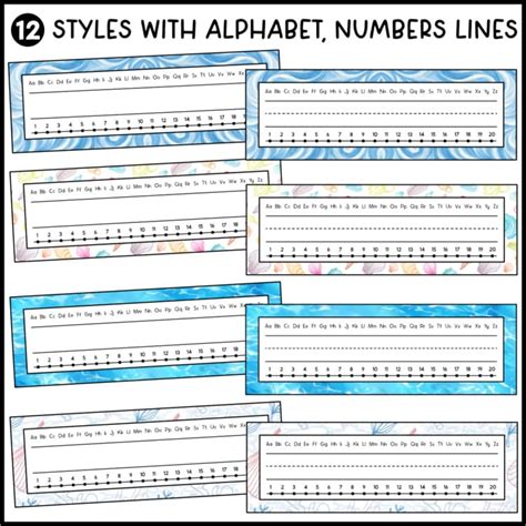 Ocean Theme Name Tags Student desk , labels Plates Editable Template