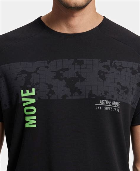 Buy Super Combed Cotton Blend Graphic Printed Round Neck Half Sleeve T ...