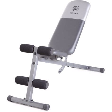 Workout Fitness Gold's Gym XR 5.9 Adjustable Slant Weight Bench Home ...