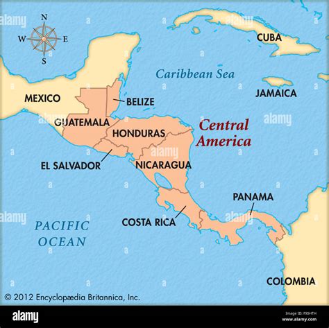 Map Of Central America Including Costa Rica