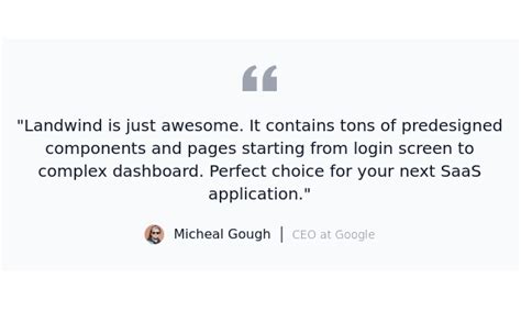 Image result for Testimonial CSS Tailwind CSS Sample