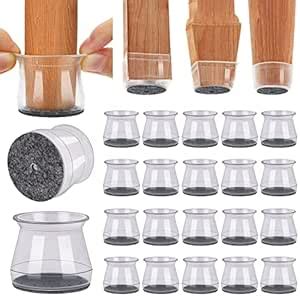 BUMACO Chair Leg Floor Protectors 20Pcs Silicone Covers To Protect ...