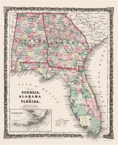 Map Of Florida Alabama And Georgia
