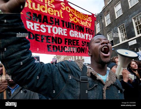 Student protest through central London 9th November 2011 Stock Photo ...