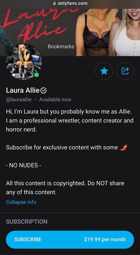 Allie launched an Onlyfans : r/AllieAEW