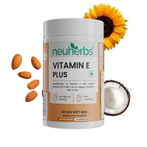 Vitamin E Plus Capsules (30) to Revitalize Skin & Hair Health