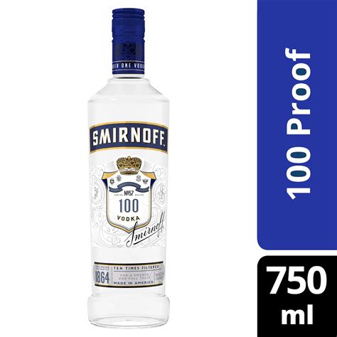 Smirnoff 100 Proof Vodka, 750 mL, 50% ABV - Walmart.com