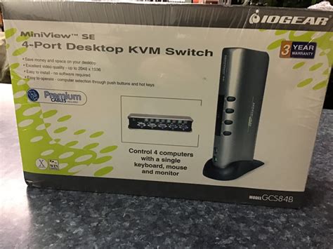 MiniView GCS84B 4 port desktop KVM switch (1/4/24) - ND Surplus