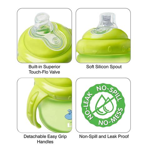 LuvLap Hippo Spout Cup Green (225ml)