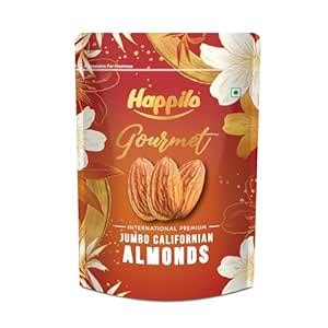 Happilo Gourmet Jumbo Californian Almond 200g : Amazon.in: Grocery ...