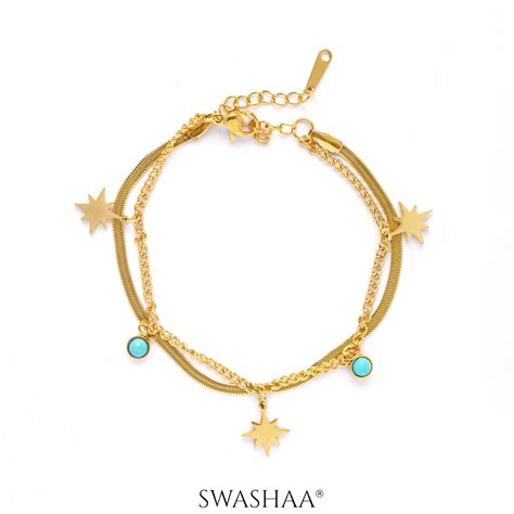 Zoya Star 18K Gold Plated Bracelet – Swashaa