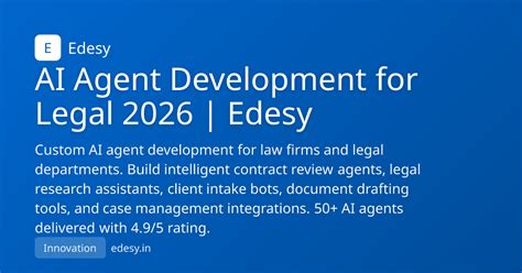 AI Agent Development for Legal 2026 | Edesy | Edesy | edesy.in