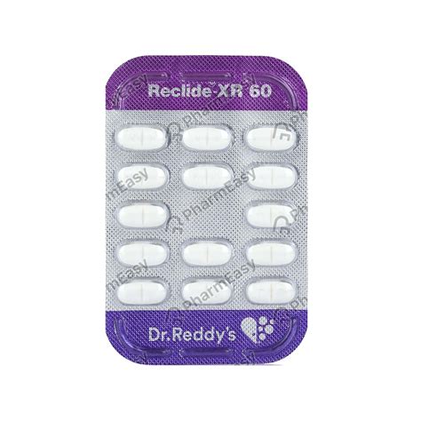 Reclide Xr 60 MG Tablet (14): Uses, Side Effects, Price & Dosage ...