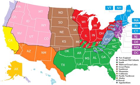 Us Regions Map List Of Regions In United States GeeksforGeeks