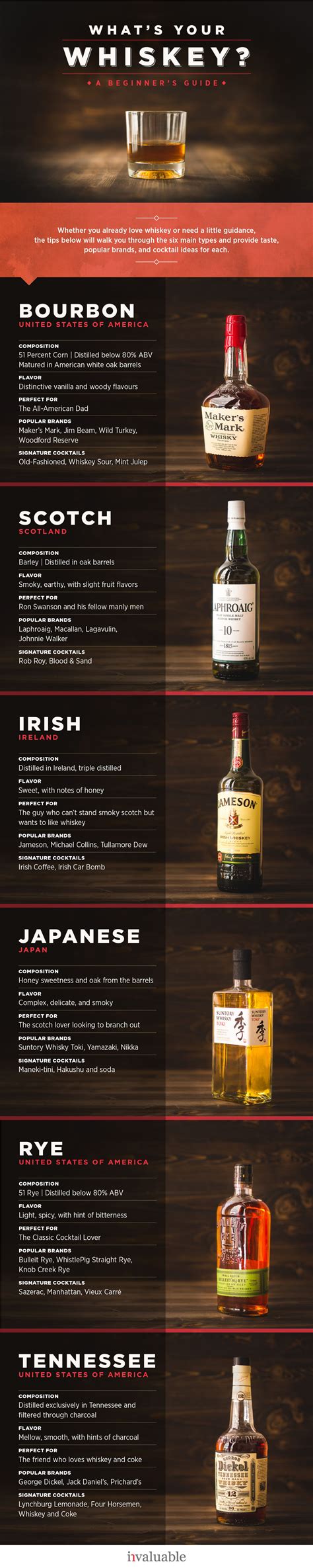 The Beginner's Guide to Types of Whiskey | Whiskey drinks, Whisky ...