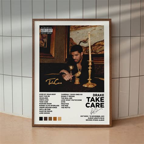 Drake / Take Care Album Cover Art Poster / Custom Poster, Home Decor ...