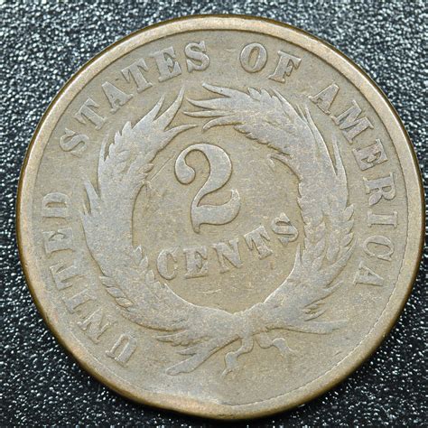 1865 2c Two Cent Piece United States Coin – BGA
