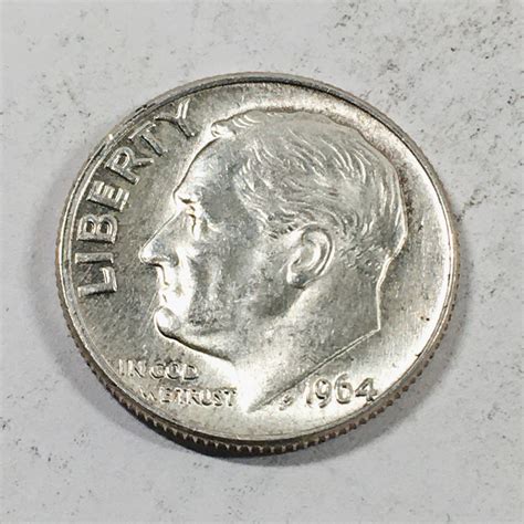 MINT ERROR*1964-D/D Silver Roosevelt Dime | Property Room