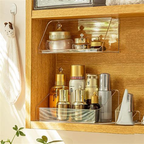 Amazon.com: MORNITE Medicine Cabinet Organizer Shelf, Vanity Trays for ...