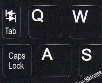 Amazon.in: Buy Netbook English US keyboard stickers Black background ...