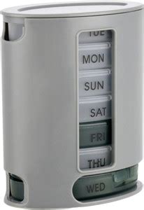 EBM Weekly Medicine Organizer with 7-Day Compartments Portable Medicine ...