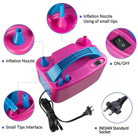 Electric Balloon Pump, Dual-Nozzle Portable Balloons Air Pump for Arch ...