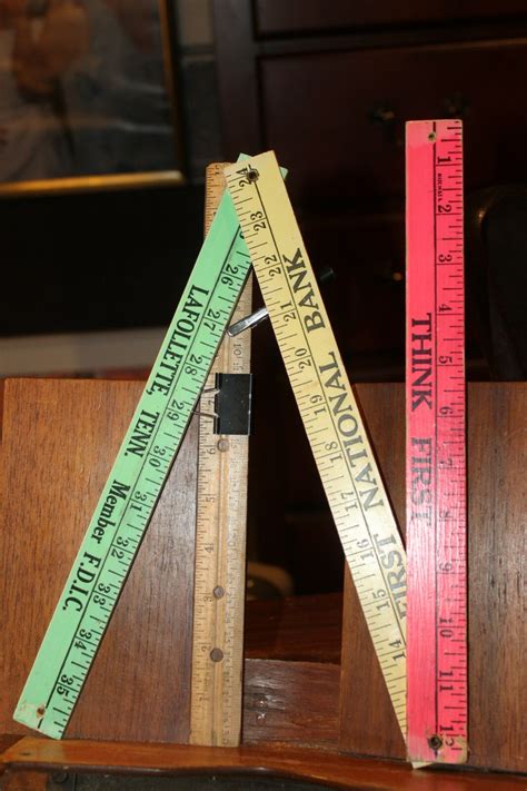 Vintage LaFollette Tennessee Folding Yardstick First National Bank Neon ...