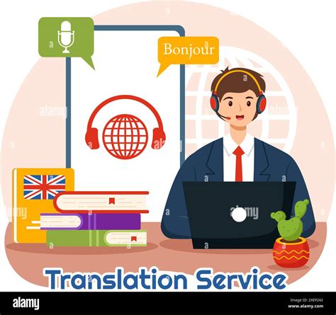 Translator Service Vector Illustration with Language Translation for Various Countries and ...
