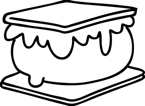 Smores Clipart Black And White