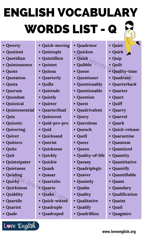 Four Letter Words That Start With Q - Letter Style Suggestions