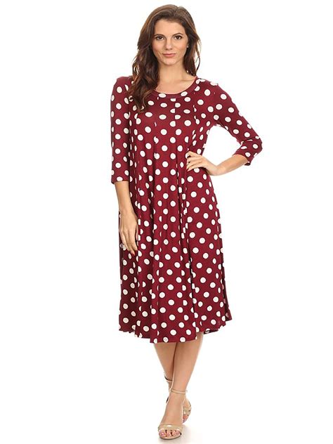 Women's Casual Basic Comfy 3/4 Sleeve Flare A-line Midi long maxi Dress ...