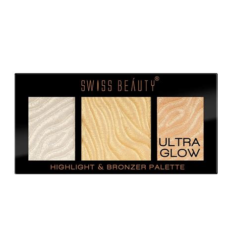 Swiss beauty highlighter and bronzer palette