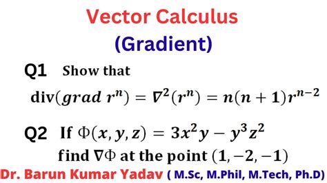 Image result for Vector Calculus Gradient Operator