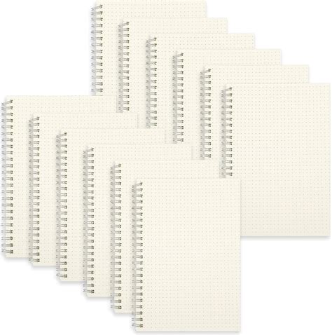 Amazon.com : 12 Pack Dot Grid Spiral Notebook A5 Bullet Dotted Journal ...
