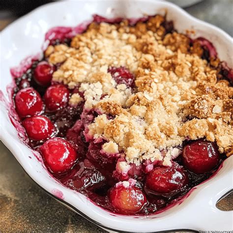 Easy Homemade Cherry Crumble Recipe - Simply Tasty Life