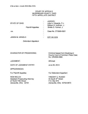 Fillable Online supremecourt ohio State v. Arnold - supremecourt ohio ...