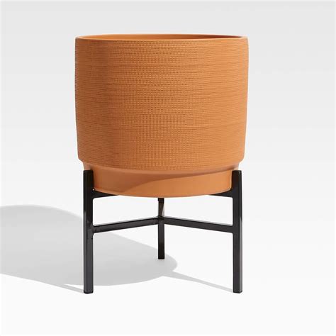 Ruan Medium Planter with Metal Stand | Crate and Barrel KSA