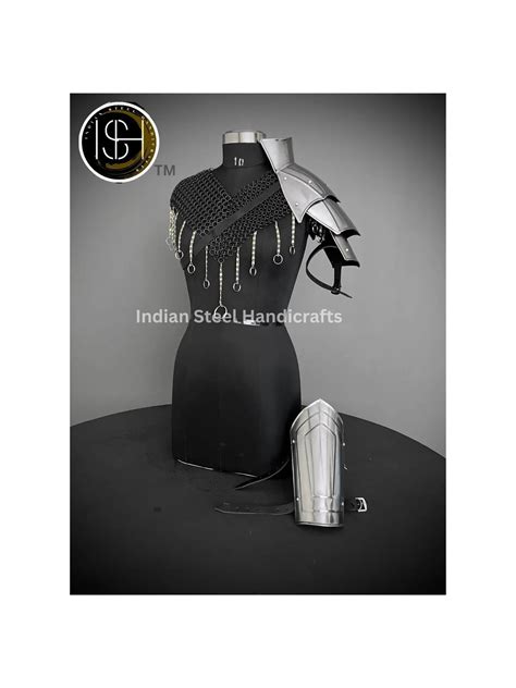Medieval Knight Steel Shoulder & Bracer Armor: LARP Cosplay – ISH ...
